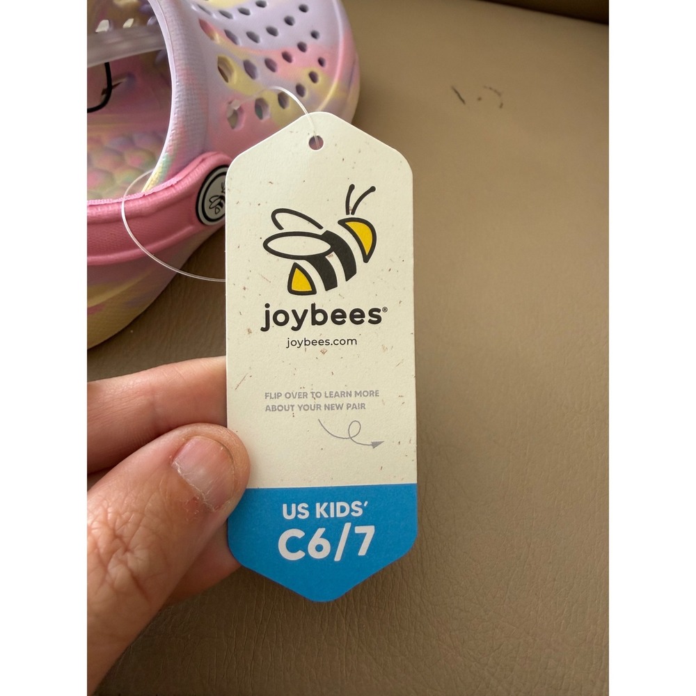 Joybees Kids C6/7 Pastel Tie Dye Clogs Lightweight Slip On Water Shoes NEW - Picture 5 of 5